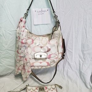 Coach Kristin Pink Multicolor Sequin Hobo 19340